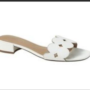 Banana republic white slide sandals.